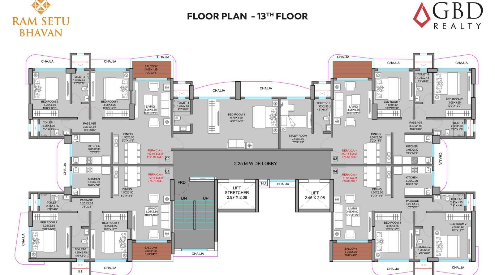 GBD-Ram-Setu-Bhavan-floor-plan- 13TH FLOOR